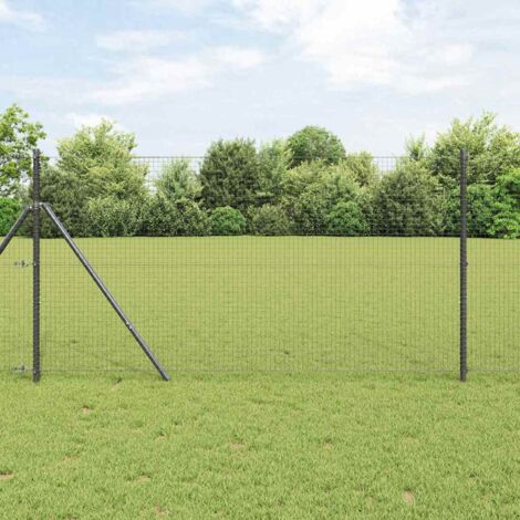Geschweißter Drahtzaun Grau 1,2 x 25 m Stahl vidaXL