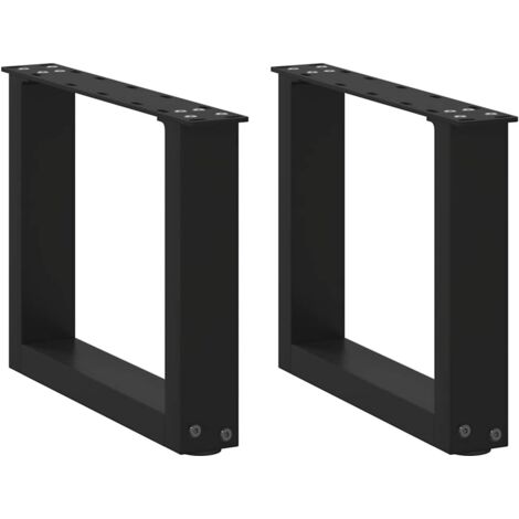 Couchtischbeine U-Form 2 Stk. Schwarz 40x(30-31) cm Stahl vidaXL