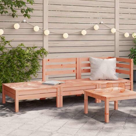 Gartensofa 3-Sitzer Massivholz Douglasie vidaXL91915