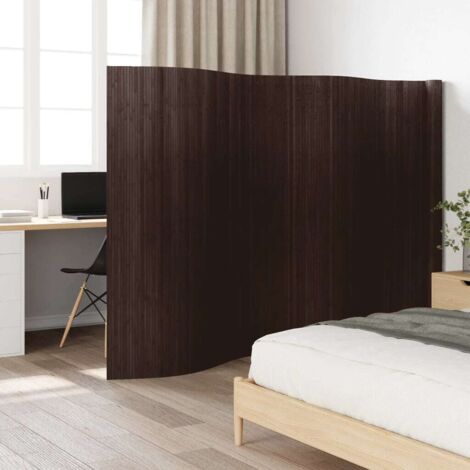 Paravent Dunkelbraun 165x600 cm Bambus vidaXL192464
