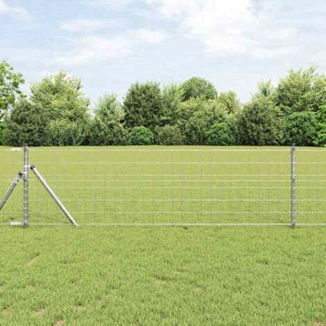 Eurozaun 0,8x25 m Feuerverzinkter Stahl vidaXL878987