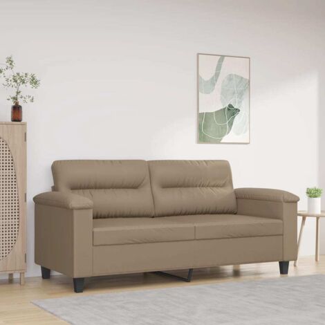 Zweisitzer Sofa Cappuccino 140 cm Kunstleder