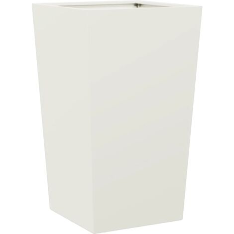 Blumentopf weiß 45x45x75 cm Stahl