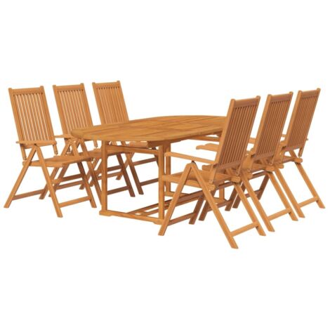 7-tlg. Garten-Essgruppe Massivholz Akazie vidaXL (1/10)