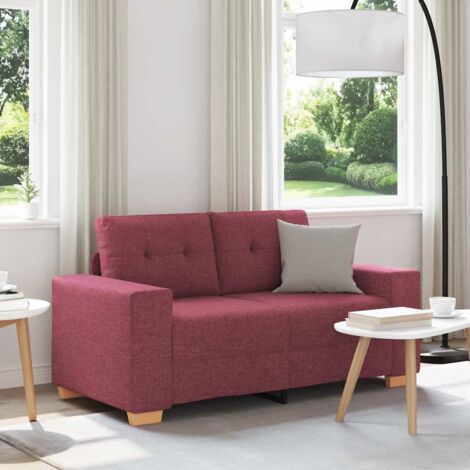 Loveseat-Sofa Weinrot 120 cm Stoff vidaXL