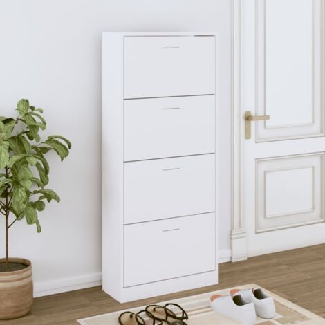 Schuhschrank Weiß 63x24x147 cm Holzwerkstoff vidaXL