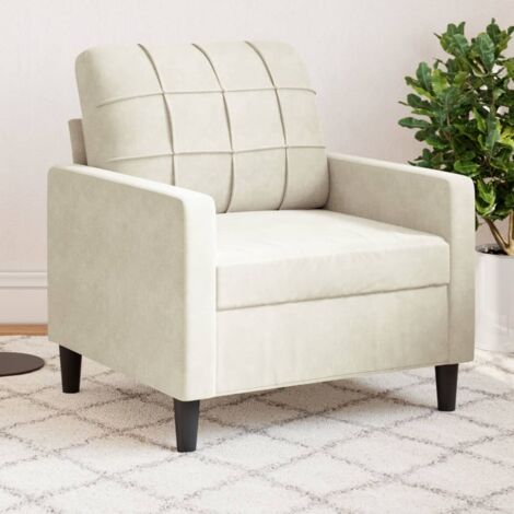 Sessel Creme 60 cm Samt vidaXL