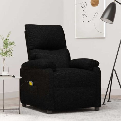 Massagesessel Schwarz Stoff vidaXL