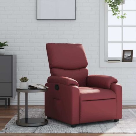 Relaxsessel Weinrot Kunstleder vidaXL