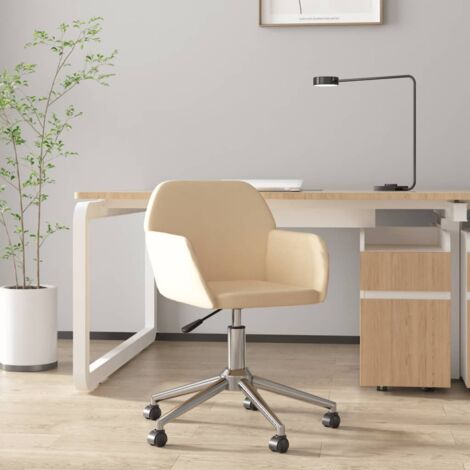Bürostuhl Drehbar Creme Stoff vidaXL (1/5)