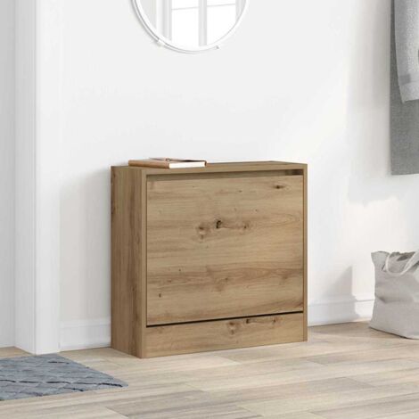Schuhschrank Artisan Eiche 60x21x57 cm Holzwerkstoff vidaXL796383