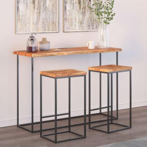 vidaXL Tischplatte 120x40x2,5cm Rechteckig Massivholz Akazie Baumkante