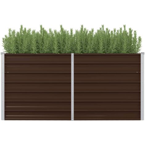 vidaXL Hochbeet Braun 160 x 80 x 77 cm Verzinkter Stahl