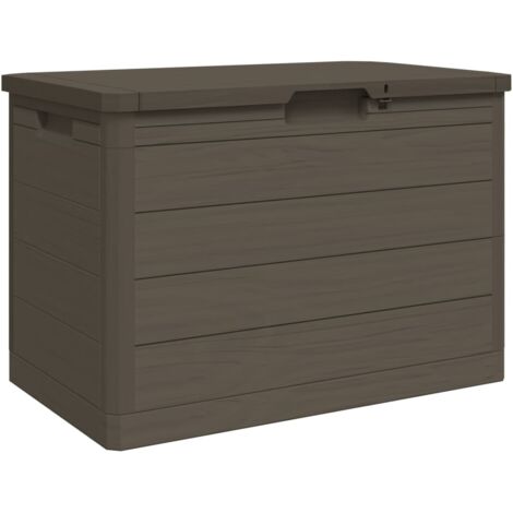 vidaXL Outdoor Cushion Box Brown 77,5x44,5x53 cm Polypropylene