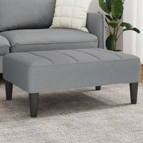 Fußhocker Hellgrau 77x55x31 cm Stoff vidaXL
