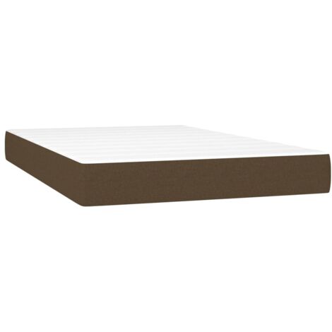 Taschenfederkernmatratze Dunkelbraun 120x200x20 cm Stoff vidaXL