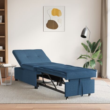 Sofa Bett Blau 194 x 67 x 37 cm Stoff vidaXL