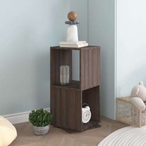 vidaXL Drehbarer Schrank grau Eiche 34,5x34,5x75,5 cm Holz