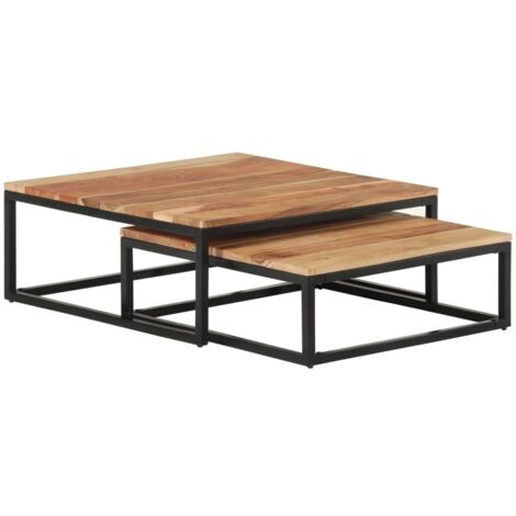 vidaXL Nesting-Tabellen 2 Stk. aus massivem Akazienholz