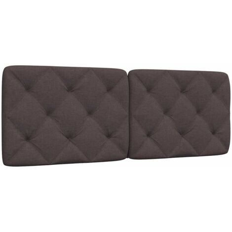 Kopfteil-Kissen Dunkelbraun 120 cm Stoff vidaXL696962