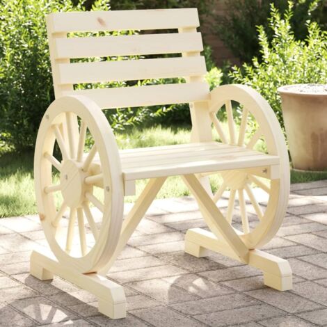 Gartenstühle Set von 2 58x58x78,5 cm aus massivem Fichtenholz