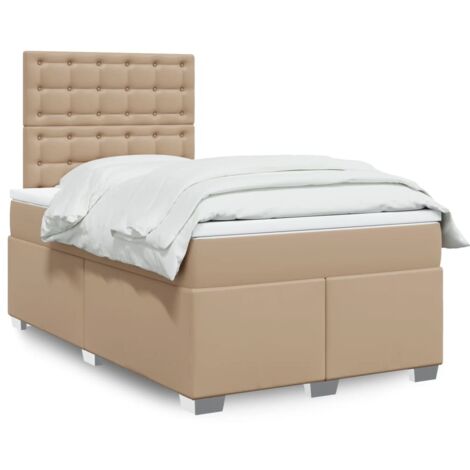 Boxspringbett Matratze Cappuccino-Braun 120x200cm Kunstleder vidaXL (1/5)
