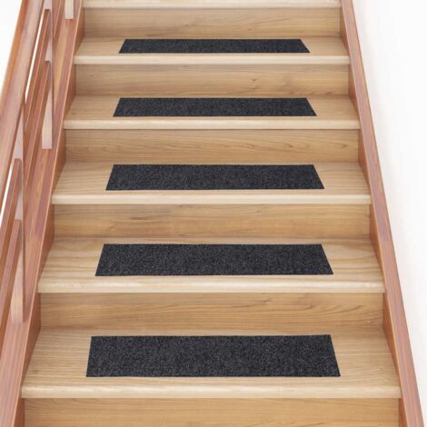 Stufenmatten Selbstklebend 30 Stk. Grau 76x20cm Rechteckig vidaXL290244