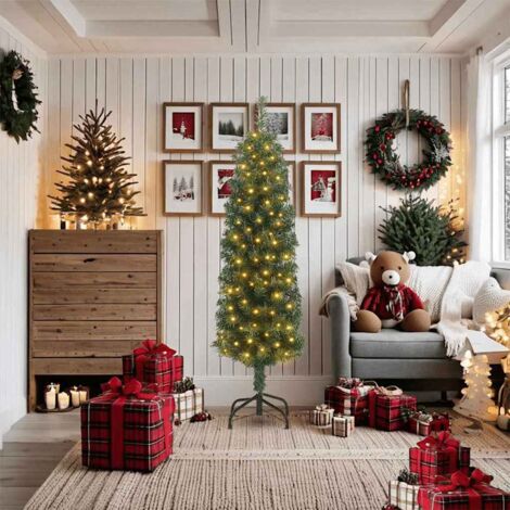 Künstlicher Weihnachtsbaum mit 300 LEDs mit Ständer Grün 180 cm vidaXL