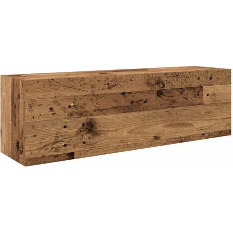 vidaXL Bad-Wandschrank Altholz-Optik 100x25x30 cm Holzwerkstoff