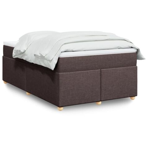 Boxspringbett mit Matratze Dunkelbraun 120x190 cm Stoff vidaXL