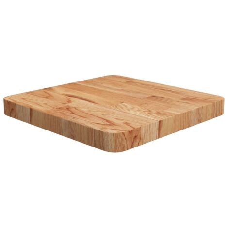 vidaXL Square Table Top Light Brown 40x40x4cm Treated Solid Wood Oak (1/4)