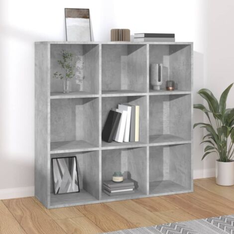 vidaXL Bücherregal Beton Grau 98x29x97,5 cm Engineering Holz