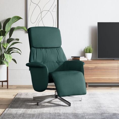 Relaxsessel mit Fußteil Dunkelgrün Stoff vidaXL818134