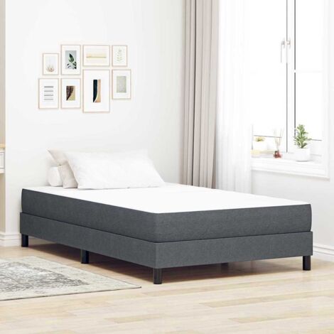 Bettmatratze mit Matratze Grau 120 x 200 cm Stoff vidaXL