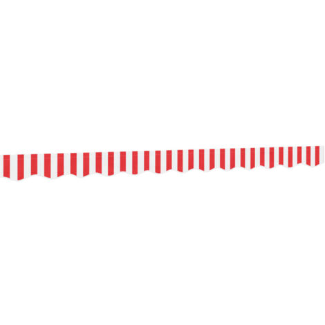vidaXL Replacement Fabric for Awning Valance Red and White Stripe 3 m