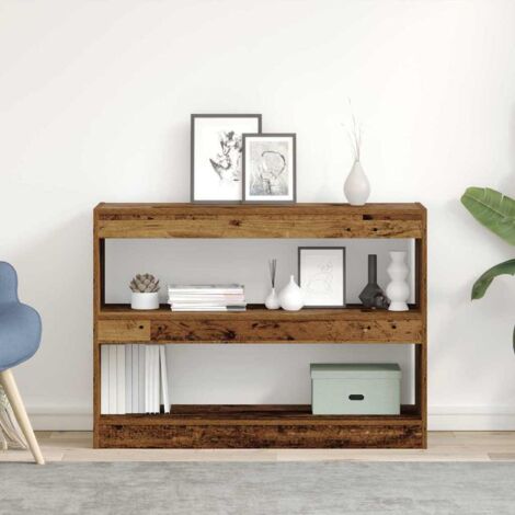 vidaXL Bücherregal/Raumteiler aus altem Holz, 100x30x72 cm, aus hochwertigem Holz gefertigt
