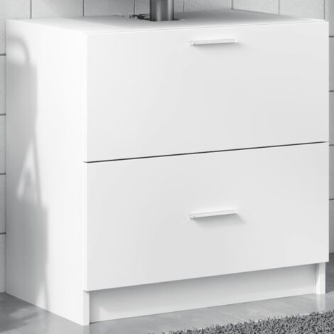 vidaXL Waschbeckenunterschrank weiß 59x37x59 cm aus Spanplatte