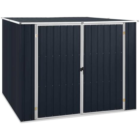 Gartenhaus Anthrazit 195x198x159 cm Verzinkter Stahl