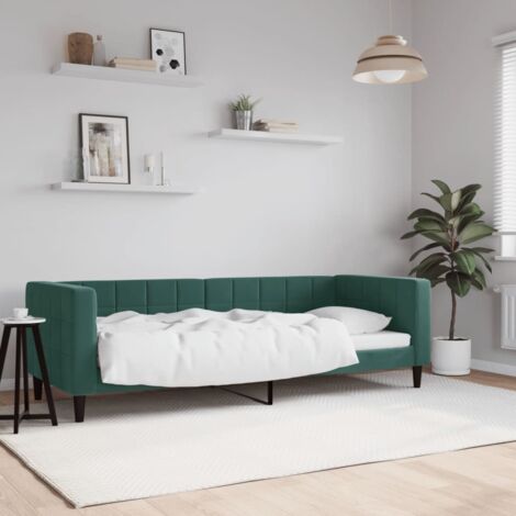 Tagesbett Dunkelgrün 80x200 cm Samt vidaXL
