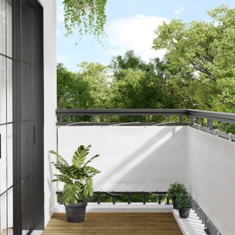 Balkon-Sichtschutz Weiß 75x800 cm 100 % Polyester-Oxford vidaXL