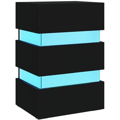 LED-Nachttisch Schwarz 45x35x67 cm Holzwerkstoff vidaXL