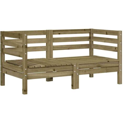 vidaXL Garten-Ecksofas 2 Stück imprägniertes Kiefernholz
