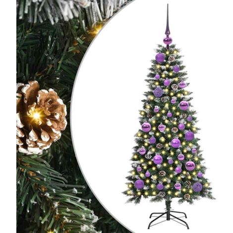 Künstlicher Weihnachtsbaum mit 150 LEDs mit Ständer Grün 120 cm vidaXL (1/5)