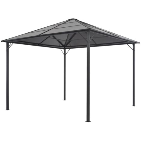 vidaXL Gartenpavillon mit Dach Aluminium 3×3 m Anthrazit