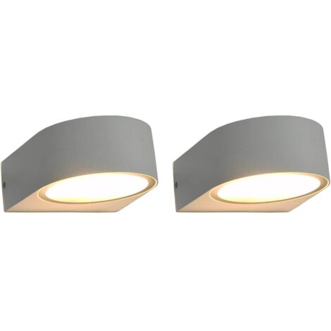 Außenwandleuchten 2 Stk. 11 W Weiß Rund vidaXL