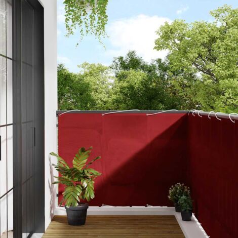 Balkon-Sichtschutz Rot 120x800 cm 100% Polyester-Oxford vidaXL