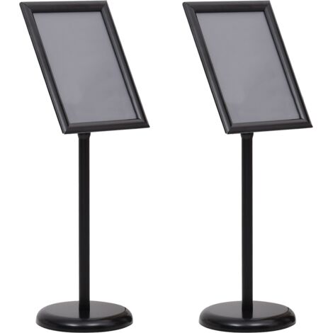 Plakatständer 2 pcs Schwarz 45 x 33 x 88 cm Aluminiumlegierung vidaXL