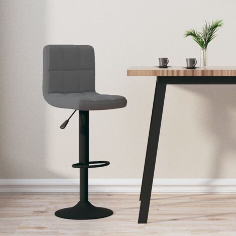 Barhocker Dunkelgrau Samt vidaXL393571