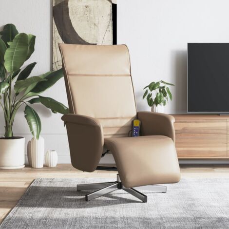 Relaxsessel mit Fußteil Cappuccino-Braun Kunstleder vidaXL