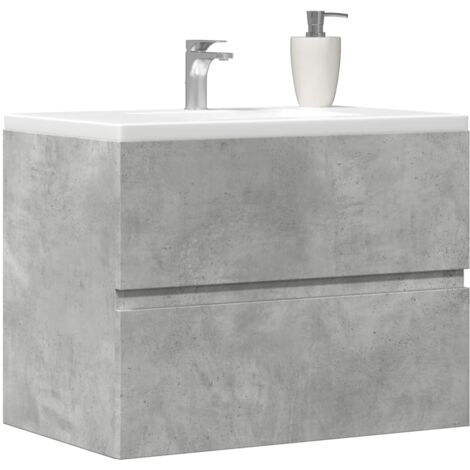 Badschrank Betongrau 60x38,5x45 cm Holzwerkstoff vidaXL710247